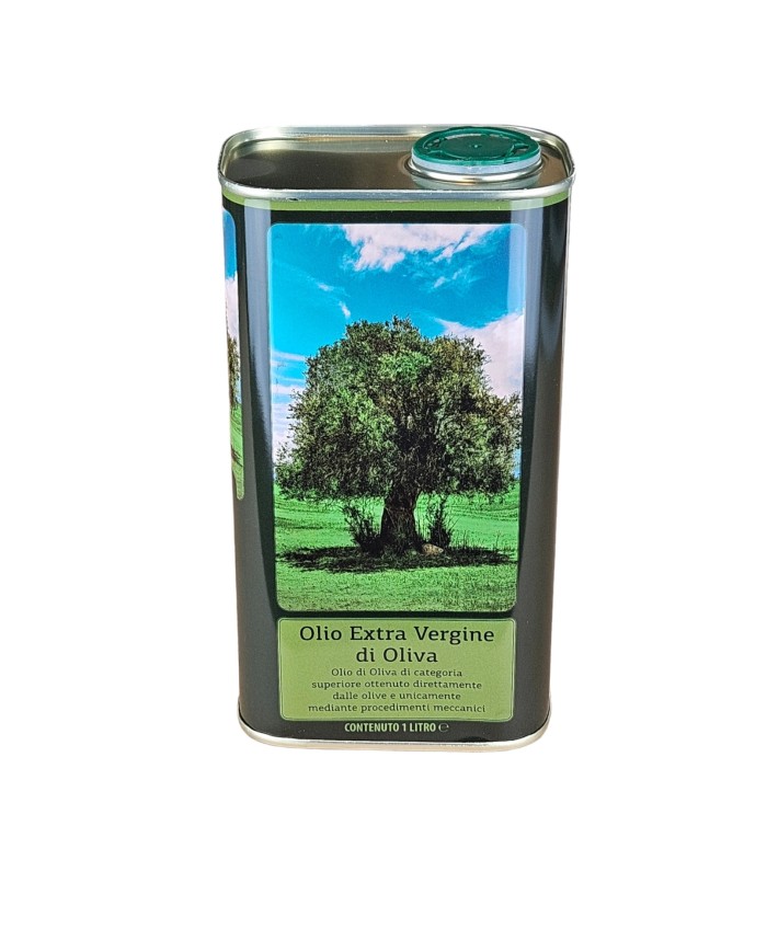 LATTINA PER OLIO LT 1 EXTRAVERGINE CON TAPPO PZ 50