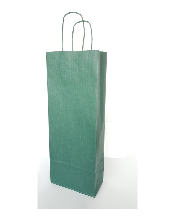 BUSTA DI CARTA VERDE CON MANIGLIE PEZZI 25