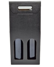 SCATOLA PER 2 BOTTIGLIE CON MANIGLIA NERA PZ 30