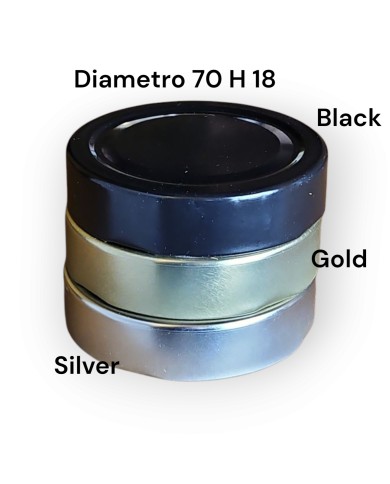 CAPSULA DEEP DIAMETRO 70 ALTEZZA 18 NERO PEZZI 100