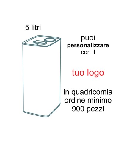 LATTINA PER OLIO PERSONALIZZATA DA 5 LITRI