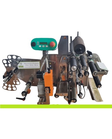 ETICHETTATRICE SEMIAUTOMATICA PER BOTTIGLIE OLIO