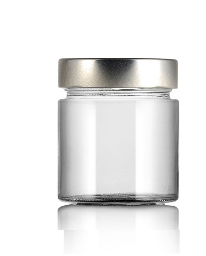 VASO IN VETRO ERGO 212 CC PZ 72 CON TAPPO ARGENT