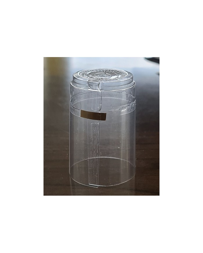 CAPSULA PVC D 33X50 TRASPARENTE CON STRIP PZ100