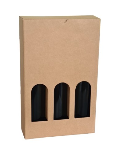 SCATOLA COFANETTO 3 BOTTIGLIE DA 250 E 500 ML PZ10