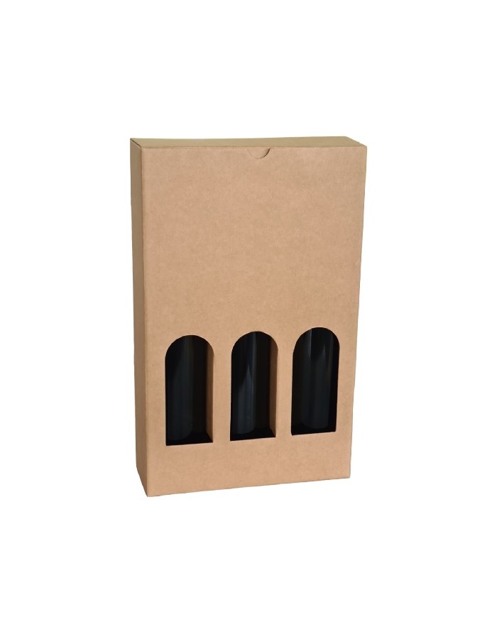 SCATOLA COFANETTO 3 BOTTIGLIE DA 250 E 500 ML PZ10