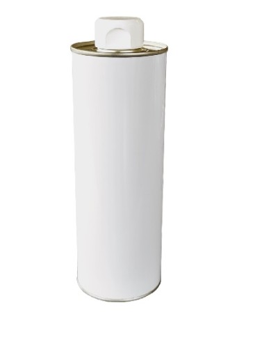 LATTINA CILINDRICA BIANCA PER OLIO 500 CC PZ 80