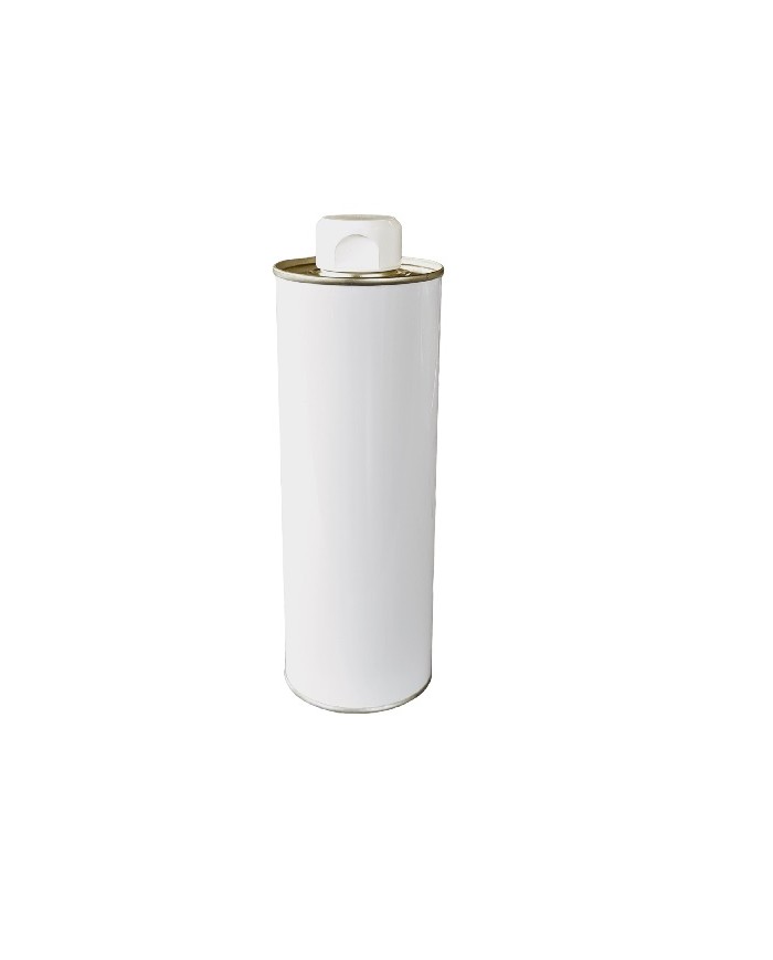 LATTINA CILINDRICA BIANCA PER OLIO 500 CC PZ 80