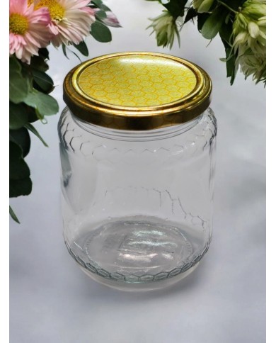 VASO IN VETRO PER MIELE 780 ML CON CAPSULA ALVEOLO