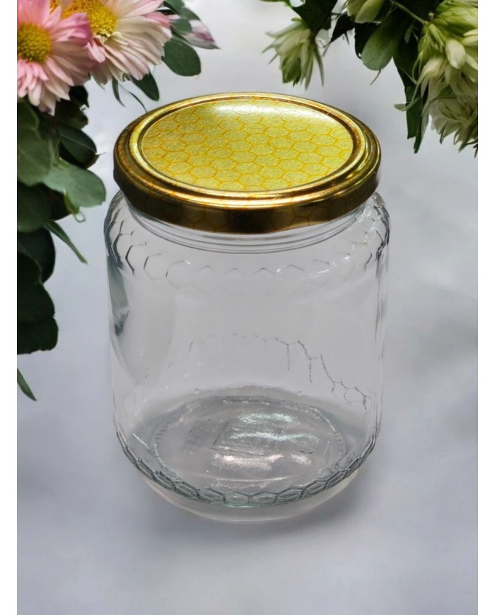 VASO IN VETRO PER MIELE 780 ML CON CAPSULA ALVEOLO