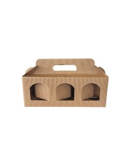 PORTAVASI 3 FINESTRE PER BARATTOLI VETRO DA 212 ML