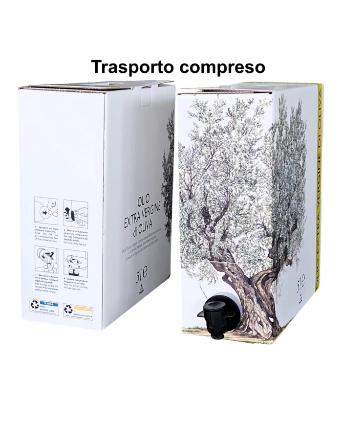 BAG BOX PER OLIO LITRI 5 CON DECORAZIONE PZ50