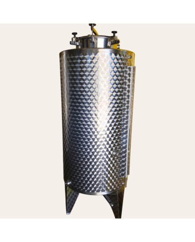 SERBATOIO IN ACCIAIO INOX DA 500 LITRI FONDO CONIC