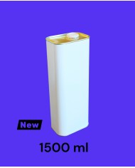 LATTINE PER OLIO 1500 ML BIANCHE E TAPPO PEZZI 20