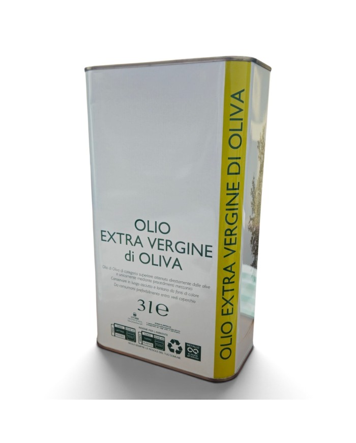 LATTA PER OLIO BIANCA DA 3 LITRI CON ALBERO PZ176