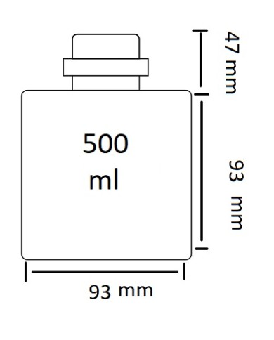 BOTTIGLIE PER BOMBONIERA CUBICA PARTICOLARE 500 CC