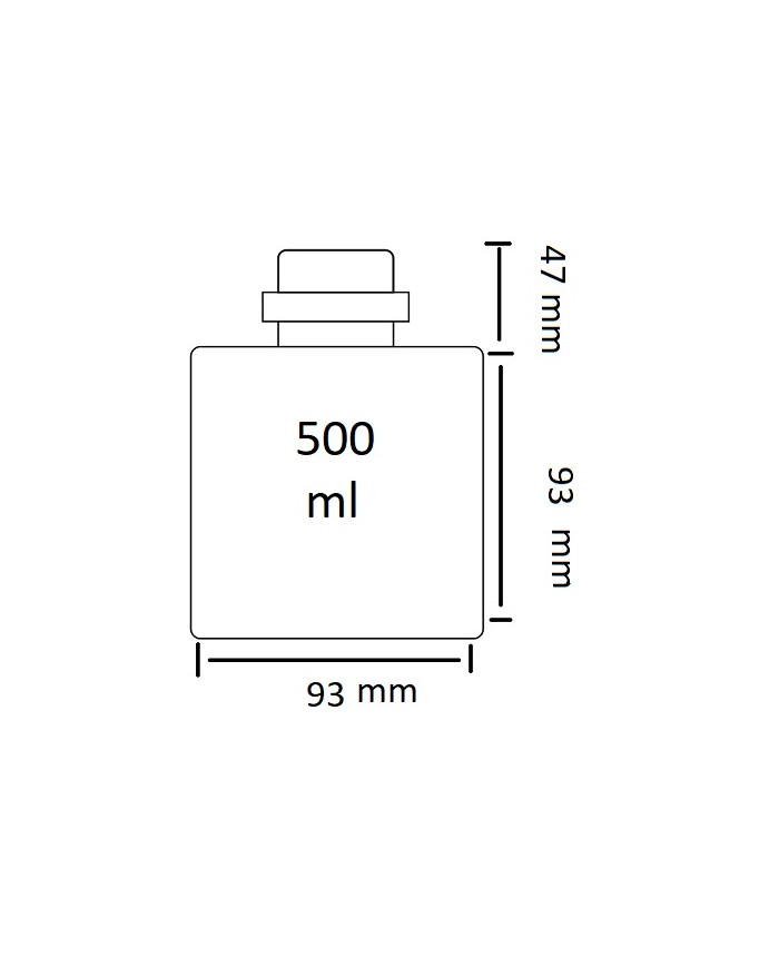 BOTTIGLIE PER BOMBONIERA CUBICA PARTICOLARE 500 CC
