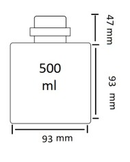BOTTIGLIE PER BOMBONIERA CUBICA PARTICOLARE 500 CC