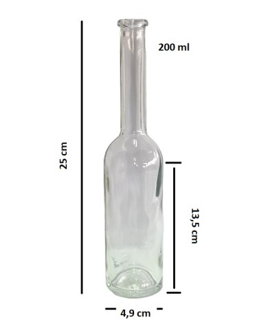 BOTTIGLIA PER LIQUORI DA 200 CC PEZZI 60