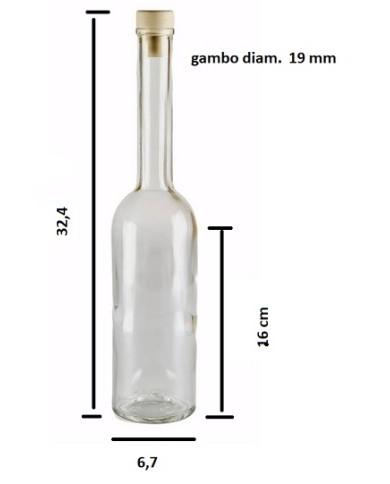 BOTTIGLIA PER GRAPPA MOD LIRICA 500 CC PEZZI 24