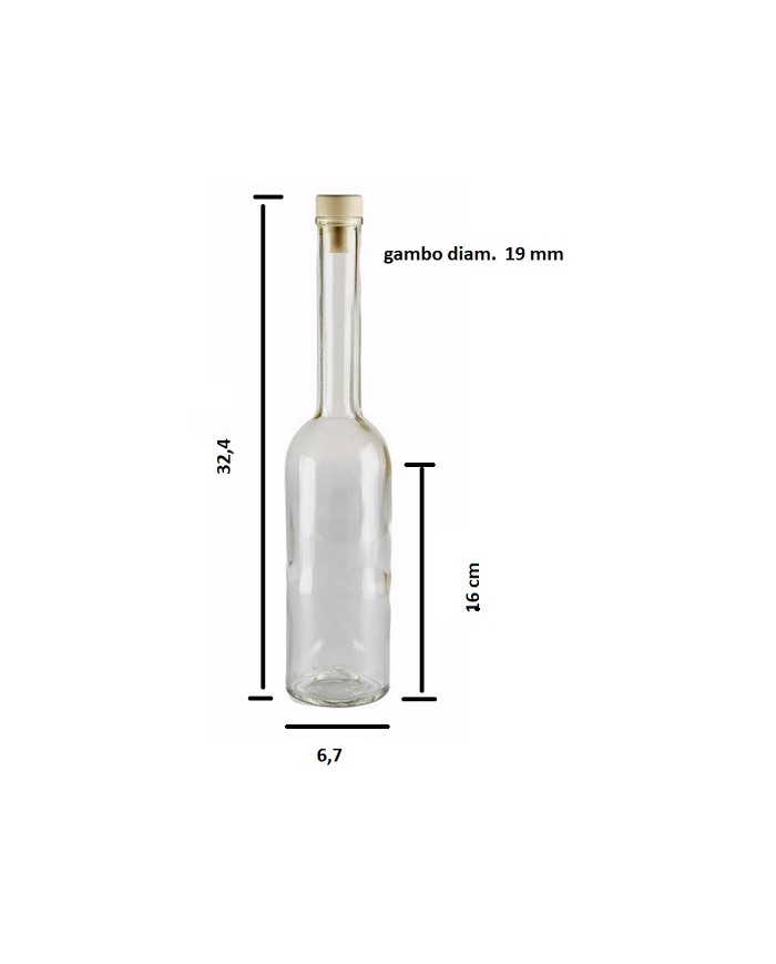 BOTTIGLIA PER GRAPPA MOD LIRICA 500 CC PEZZI 24