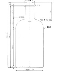 BOTTIGLIA IN VETRO PER LIQUORI 700 ML T F   PZ 20