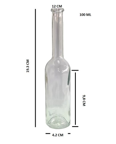 BOTTIGLIA PER LIQUORI DA 100 CC PEZZI 50