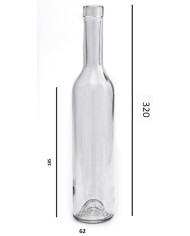 BOTTIGLIA PER LIQUORI GRAPPA DA 500 CC PEZZI 24
