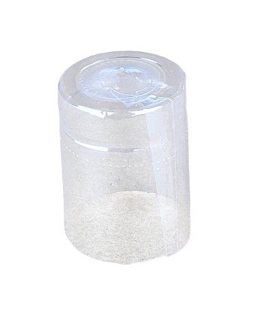 CAPSULA PVC D 33X50 TRASPARENTE CON STRIP PZ100