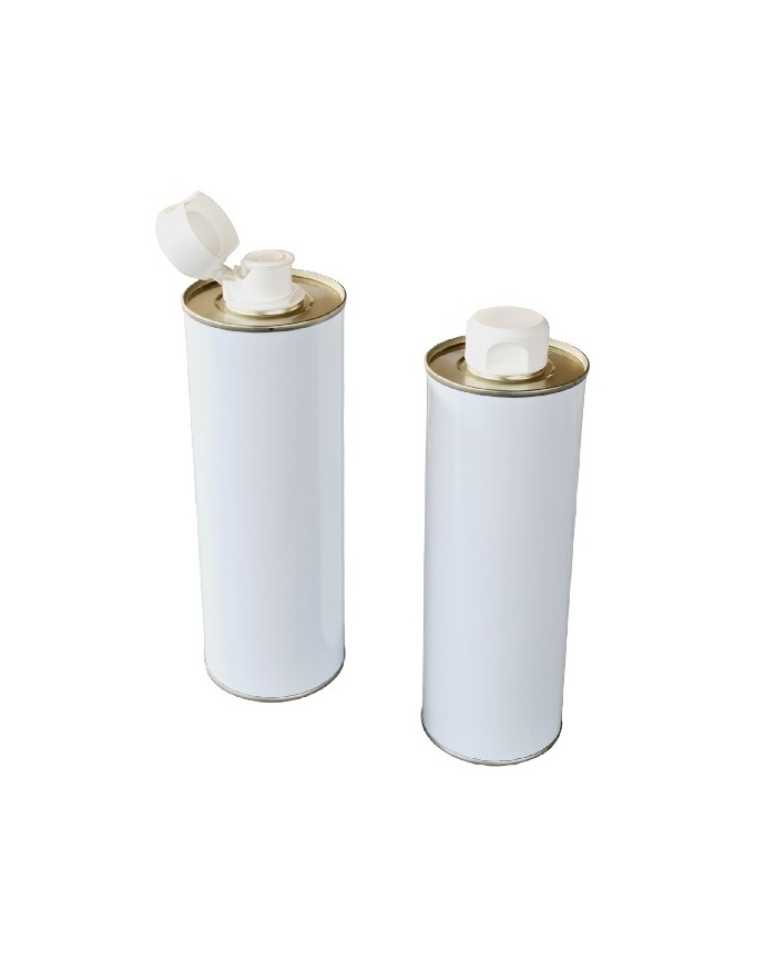LATTINA CILINDRICA BIANCA PER OLIO 500 CC PZ 80