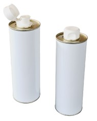 LATTINA CILINDRICA BIANCA PER OLIO 500 CC PZ 80