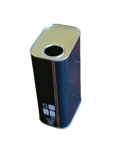 LATTINA PER OLIO LITRI 1 NERA CON TAPPO PZ 50