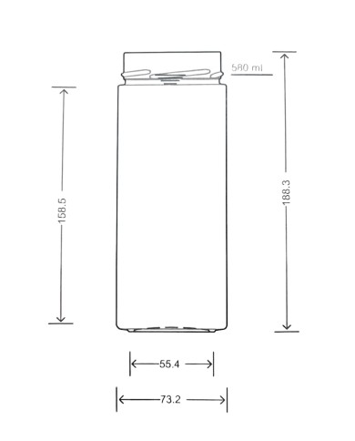 VASO ERGO DA 580 CC DIAM 70 DEEP PZ 24