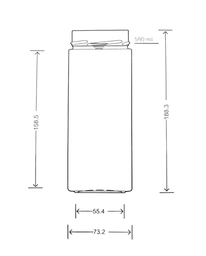 VASO ERGO DA 580 CC DIAM 70 DEEP PZ 24