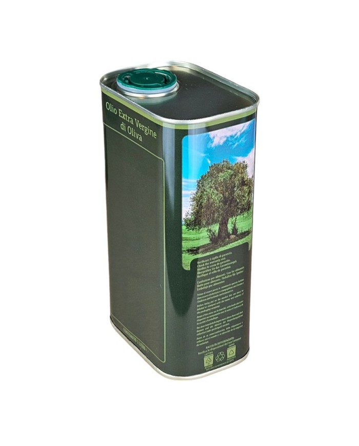 LATTINA PER OLIO LT 1 EXTRAVERGINE CON TAPPO PZ 50