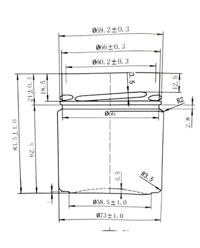 VASO IN VETRO ERGO 212 CC PZ 72 CON TAPPO ARGENT