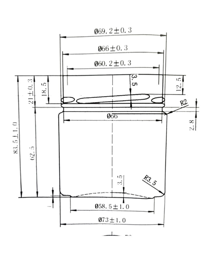 VASO IN VETRO ERGO 212 CC PZ 72 CON TAPPO ARGENT