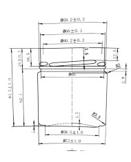 VASO IN VETRO ERGO 212 CC PZ 72 CON TAPPO ARGENT