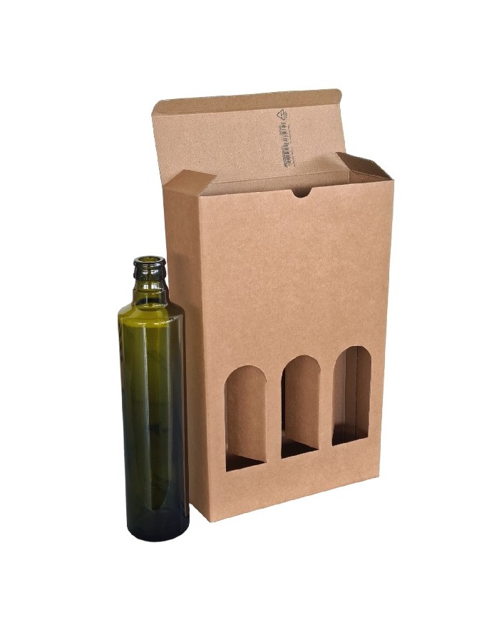 SCATOLA COFANETTO 3 BOTTIGLIE DA 250 E 500 ML PZ10