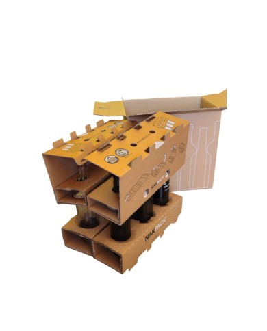 SCATOLA SICURA PER SPEDIRE 6 BOTTIGLIE PEZZI 45