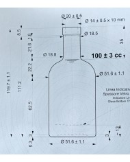 BOTTIGLIA 100 ML PER LIQUORI PARTICOLARI PZ 54