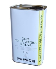 LATTINA PER OLIO LITRI 1 BIANCA CON TAPPO PEZZI 64