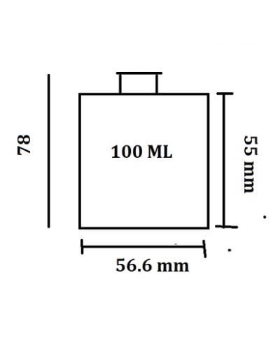 BOTTIGLIA  BOMBONIERA CUBICA 100 ML E SCATOLA PZ40
