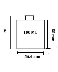BOTTIGLIA  BOMBONIERA CUBICA 100 ML E SCATOLA PZ40